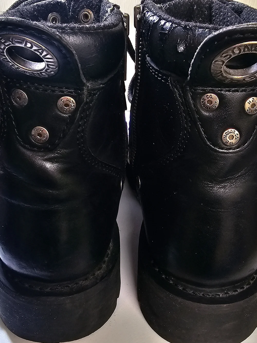 Vintage Harley Davidson USA Steel Toe Biker Boots Mens 8.5 Leather